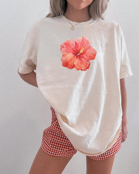 Hibiscus Flower Christian T-Shirt: Joy of the Lord Scripture Tee