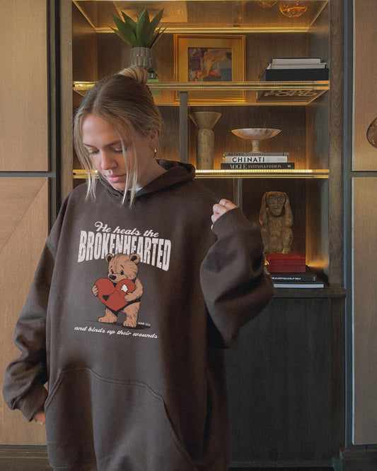 Brokenhearted Hoodie, Christian Sweatshirt, Bible Verse Hoodie, Psalm 147:3 Scripture Hoodie, Healing Hoodie, Jesus Hoodie, Gift for Her