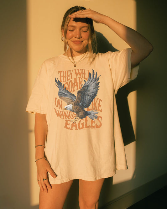 Soar on Wings Like Eagles T-Shirt, Christian T-Shirt, Isaiah 40:31 Bible Verse Tee, Faith-Based Graphic Tee, Vintage Christian Tee, Gift