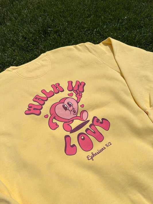 Walk in love Ephesians 5:2 oversized graphic sweatshirt crewneck
