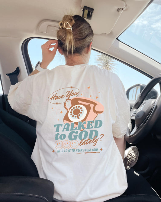 Retro "Talked to God" Graphic Tee - Christian Unisex T-Shirt