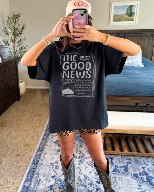 The Good News Graphic Tee: Unisex Christian Apparel