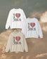 Retro I Love Jesus Crewneck Sweatshirt: Christian Y2K Style