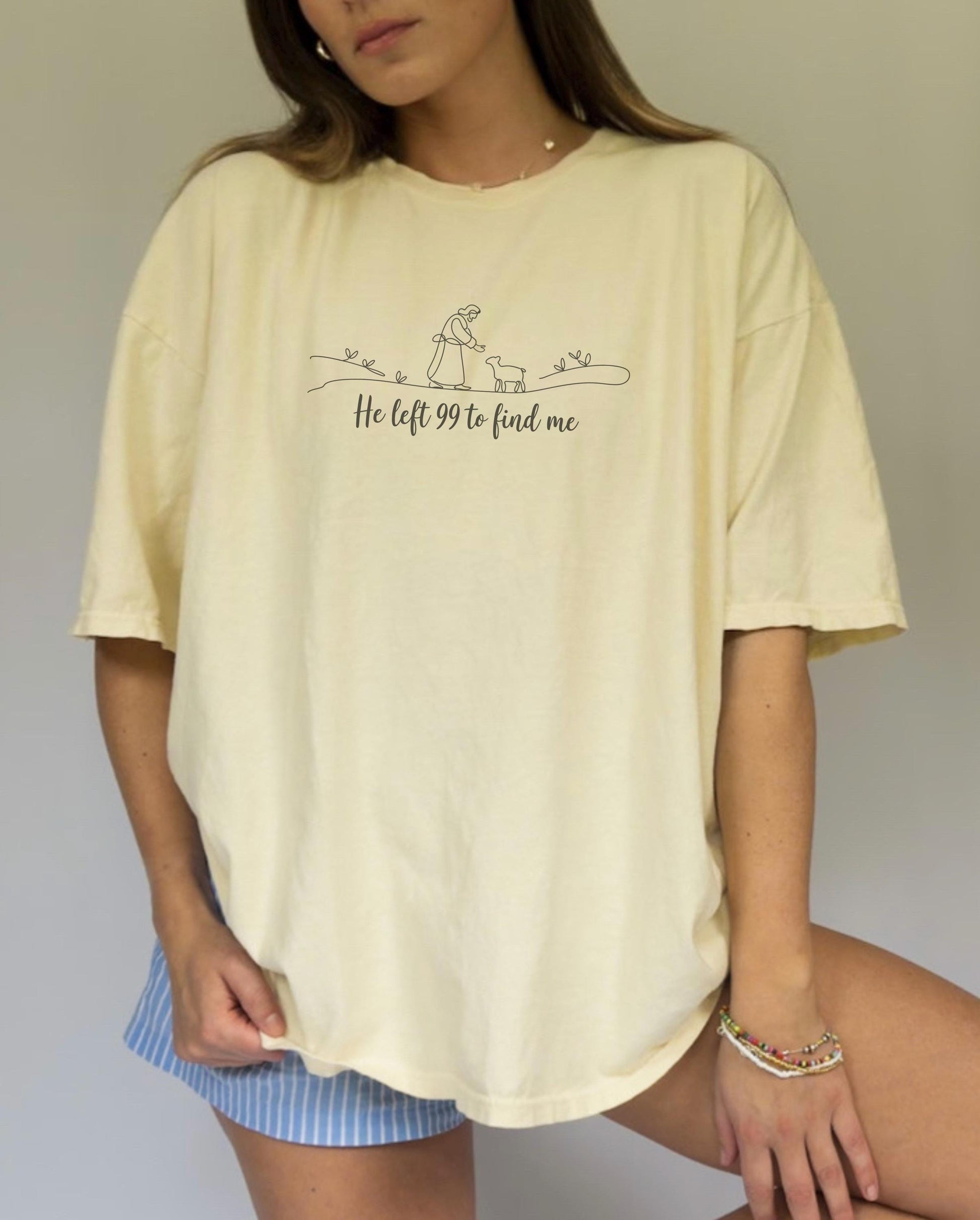 He Left The 99 To Find Me T-Shirt: Christian Scripture Tee