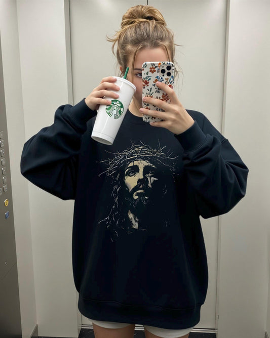 Jesus Graphic Sweatshirt: Christian Streetwear Faith Hoodie and Crewneck